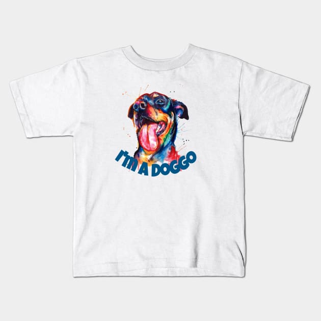 i am a doggo Kids T-Shirt by artby-shikha